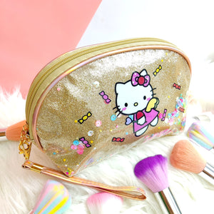 Cosmetiquera ovalada glitter sanrio